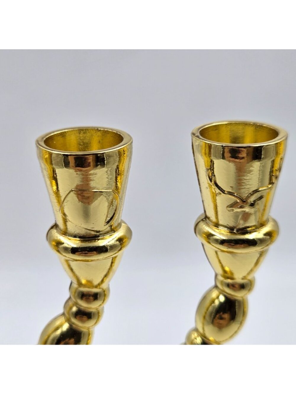 7 Taper Holy Land Symbols of the 12 Tribes of Israel Menorah Hexagonal Base - Picture 14 of 16